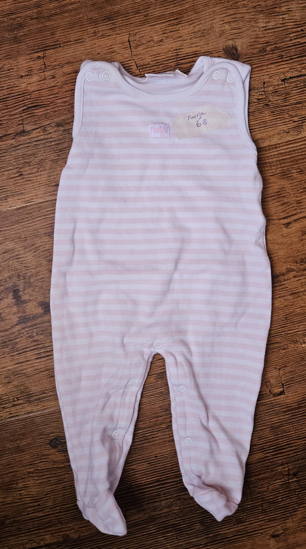 Feetje Strampler 68 rosa Weiß gestreift