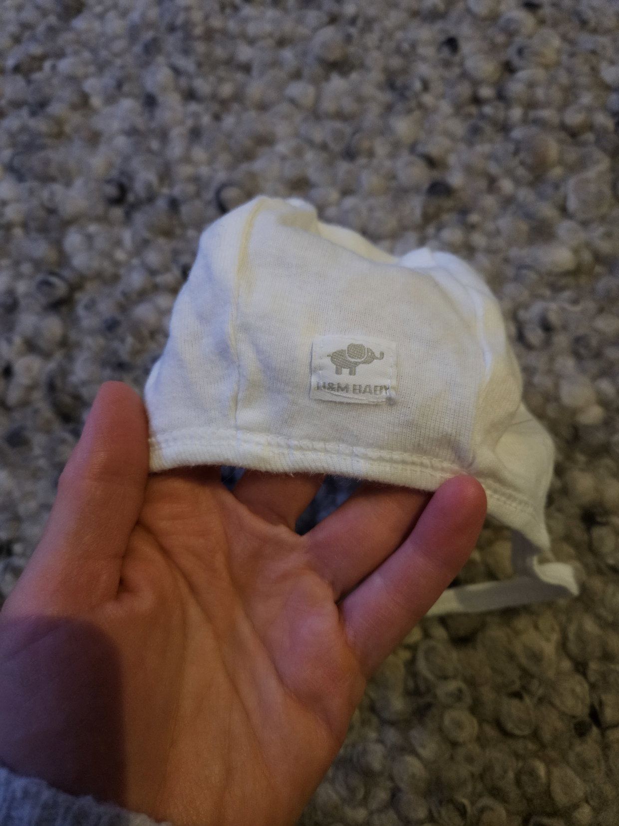 Haube, Mütze weiß H&M 0-1 Monat