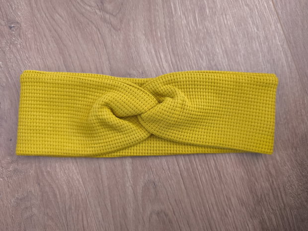 Knoten Stirnband gelb 