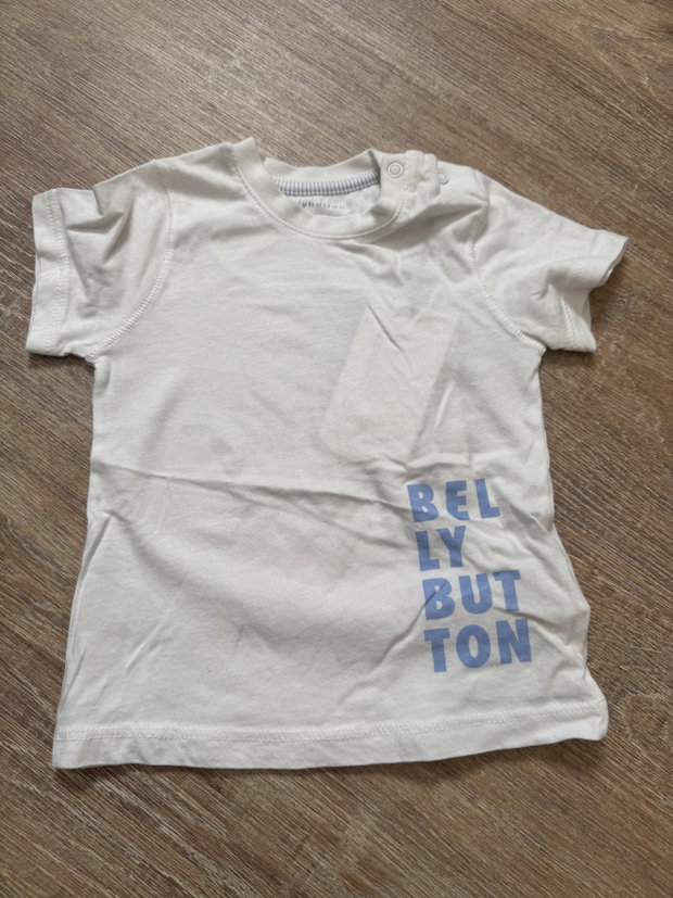 Bellybutton T Shirt Gr. 68 Weiss mit blau