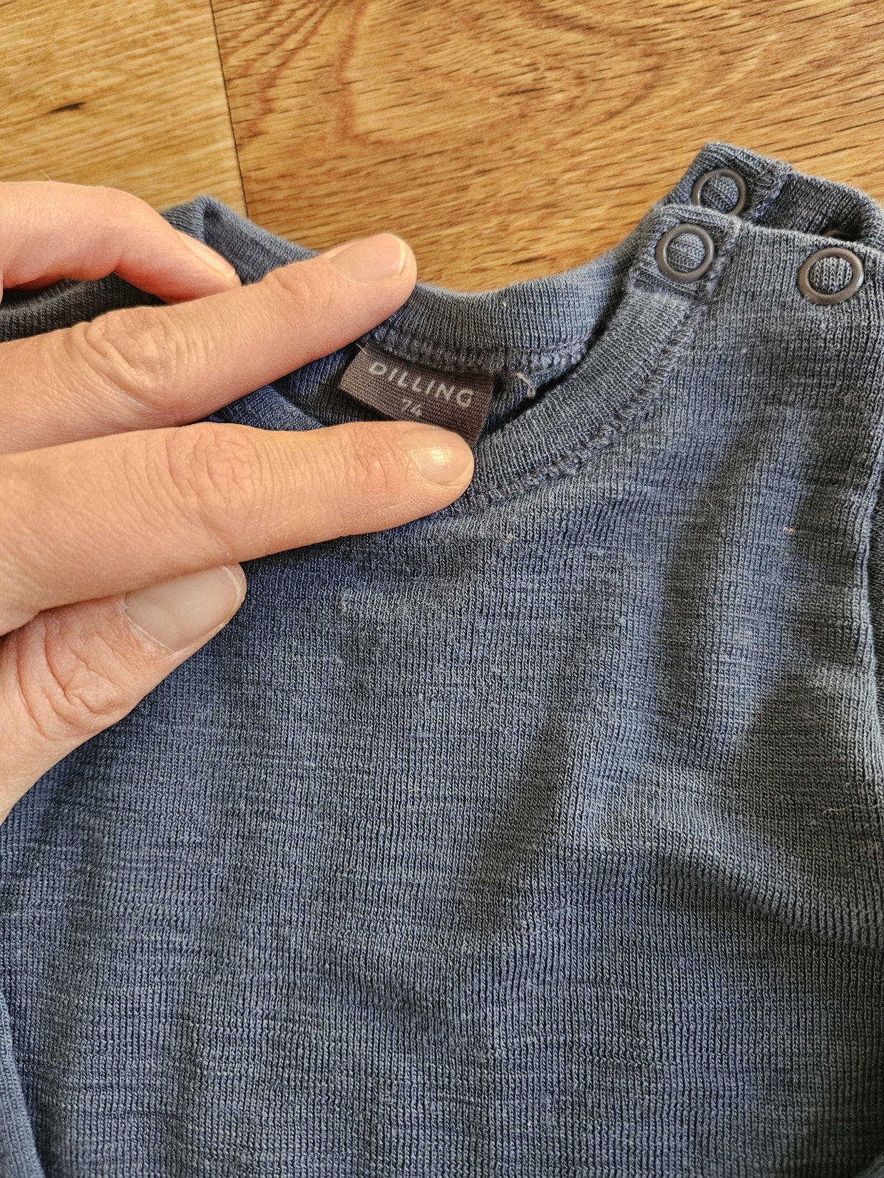 Dilling langarmshirt 74 blau