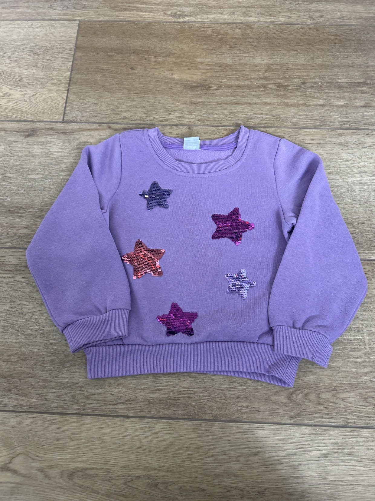 Pullover Sterne lila 116