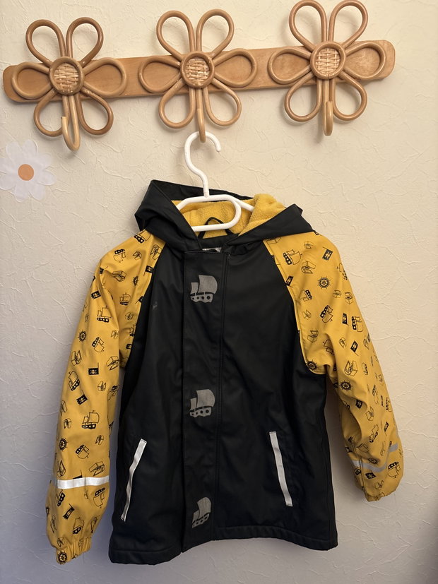 Winterjacke 110/116 gelb 