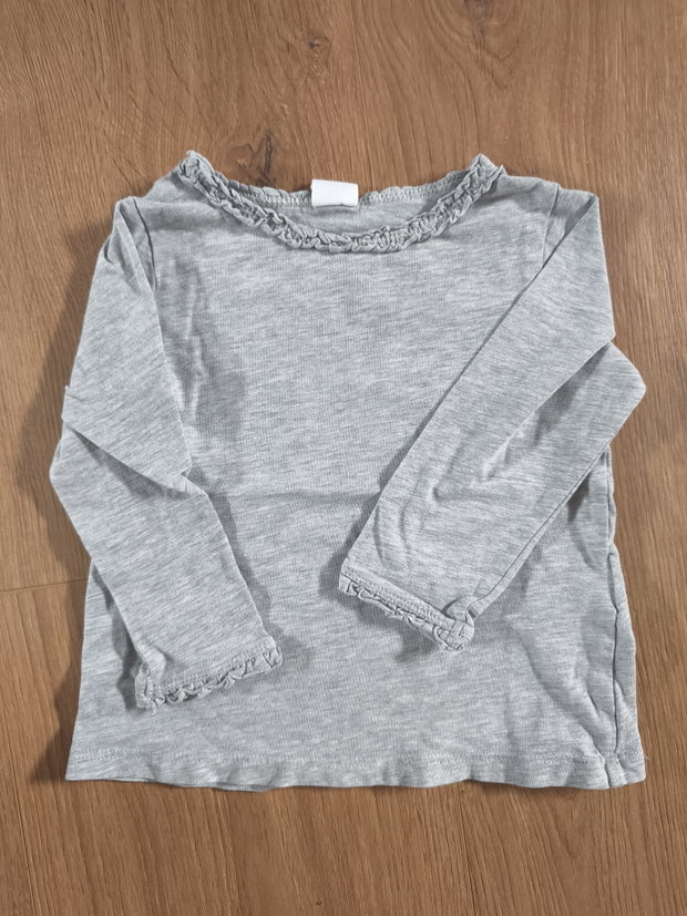Graues langarm Shirt 80