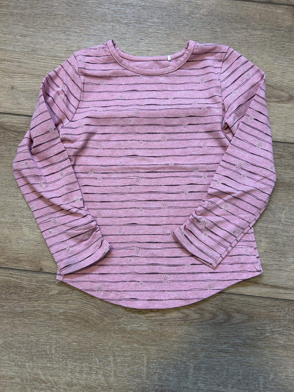 Langarmshirt Streifen Blumen 104