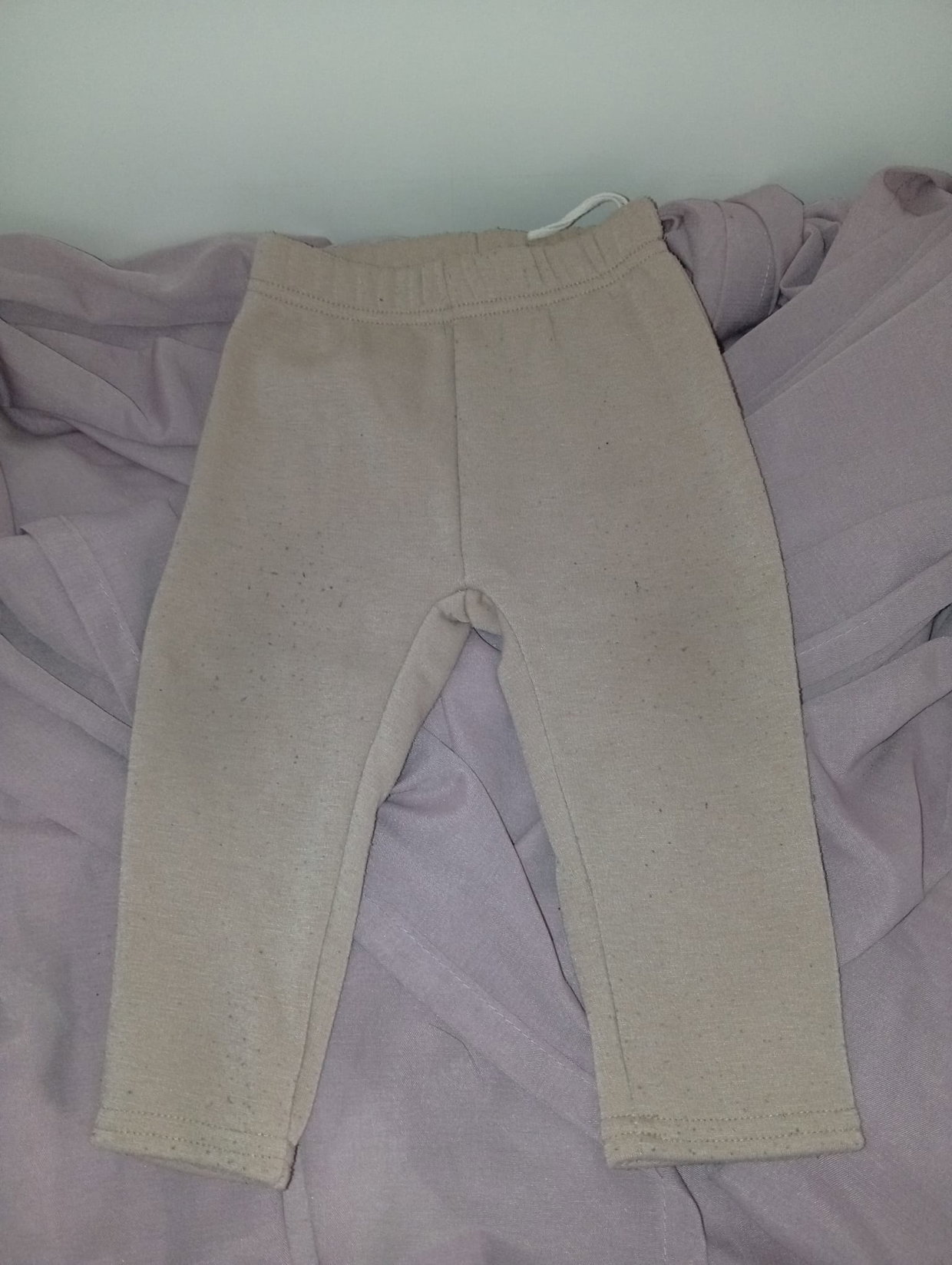 🤎 Beige gefütterte Hose – Größe 80