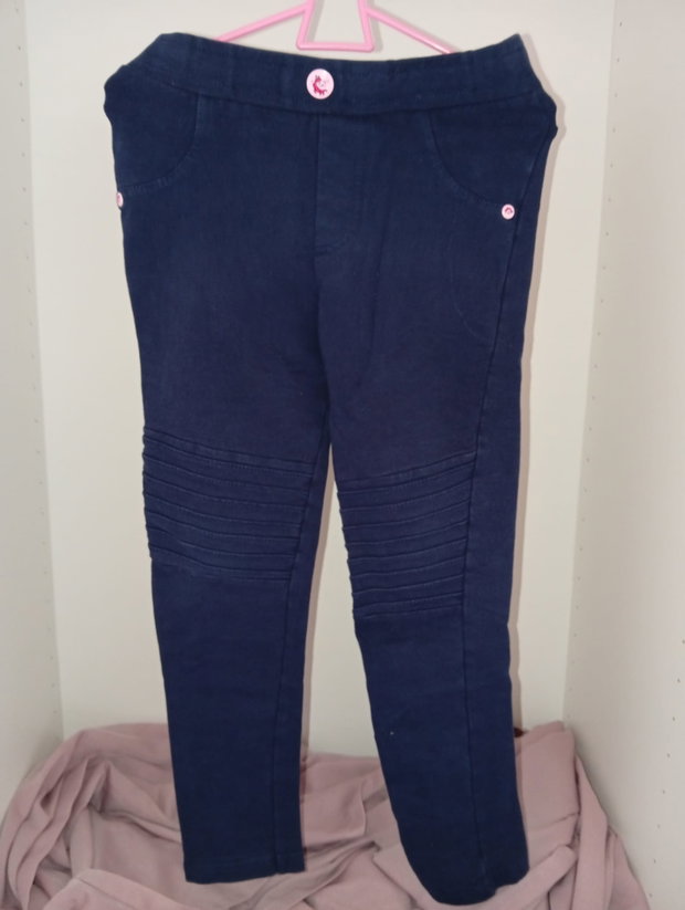 💙 Dunkelblaue Leggings im Jeans-Look – Größe 116/122