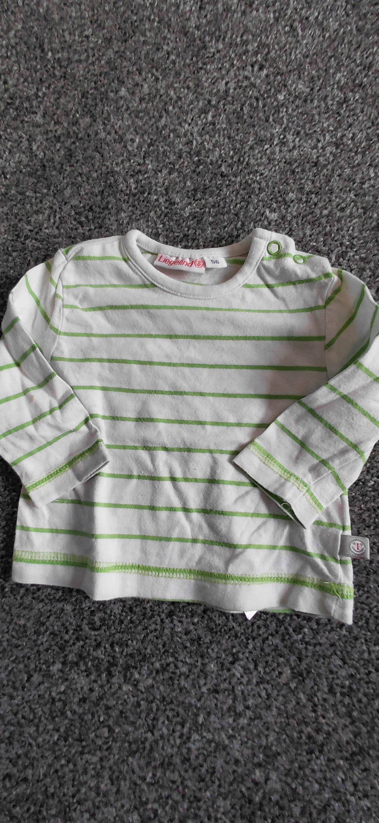 Grün weißes Langarmshirt 