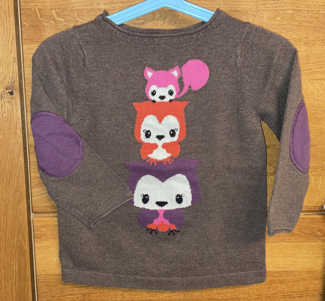 Strickpulli, Waldtiere, Gr. 86/92