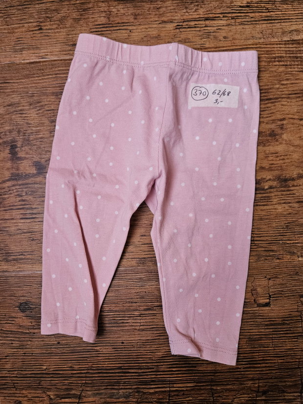 TCM 62/68 Leggins rosa mit weißen Punkten 