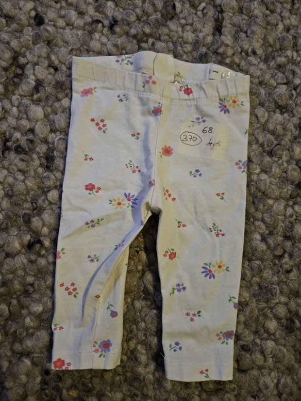 Leggins weiß pinke Vlumen h&m 68