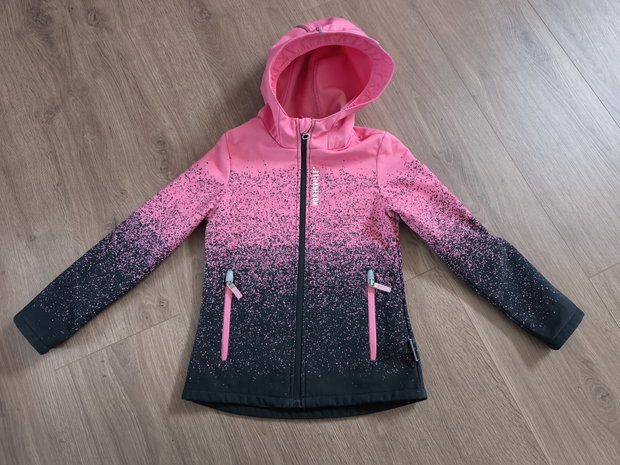 Softshell Jacke pink schwarz 128