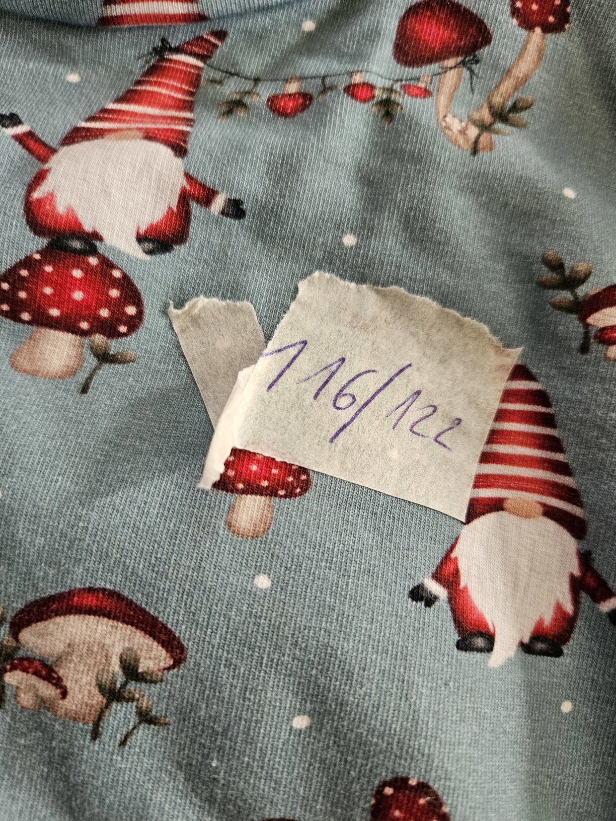 Weihnachtskleid 116/122 blau 