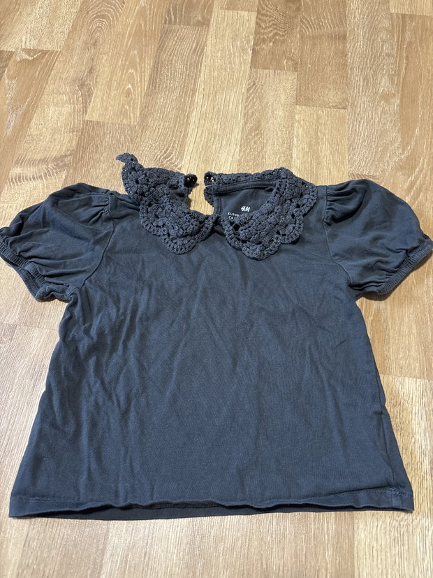 Graues Tshirt Strick Kragen 
