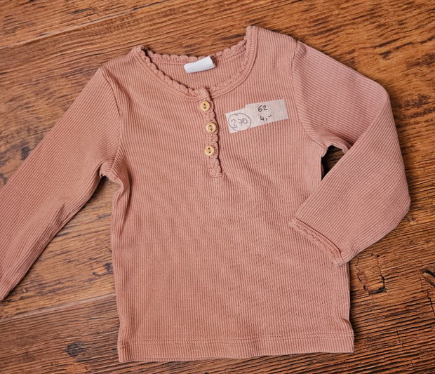 Henleyshirt langarm Braun H&M  62