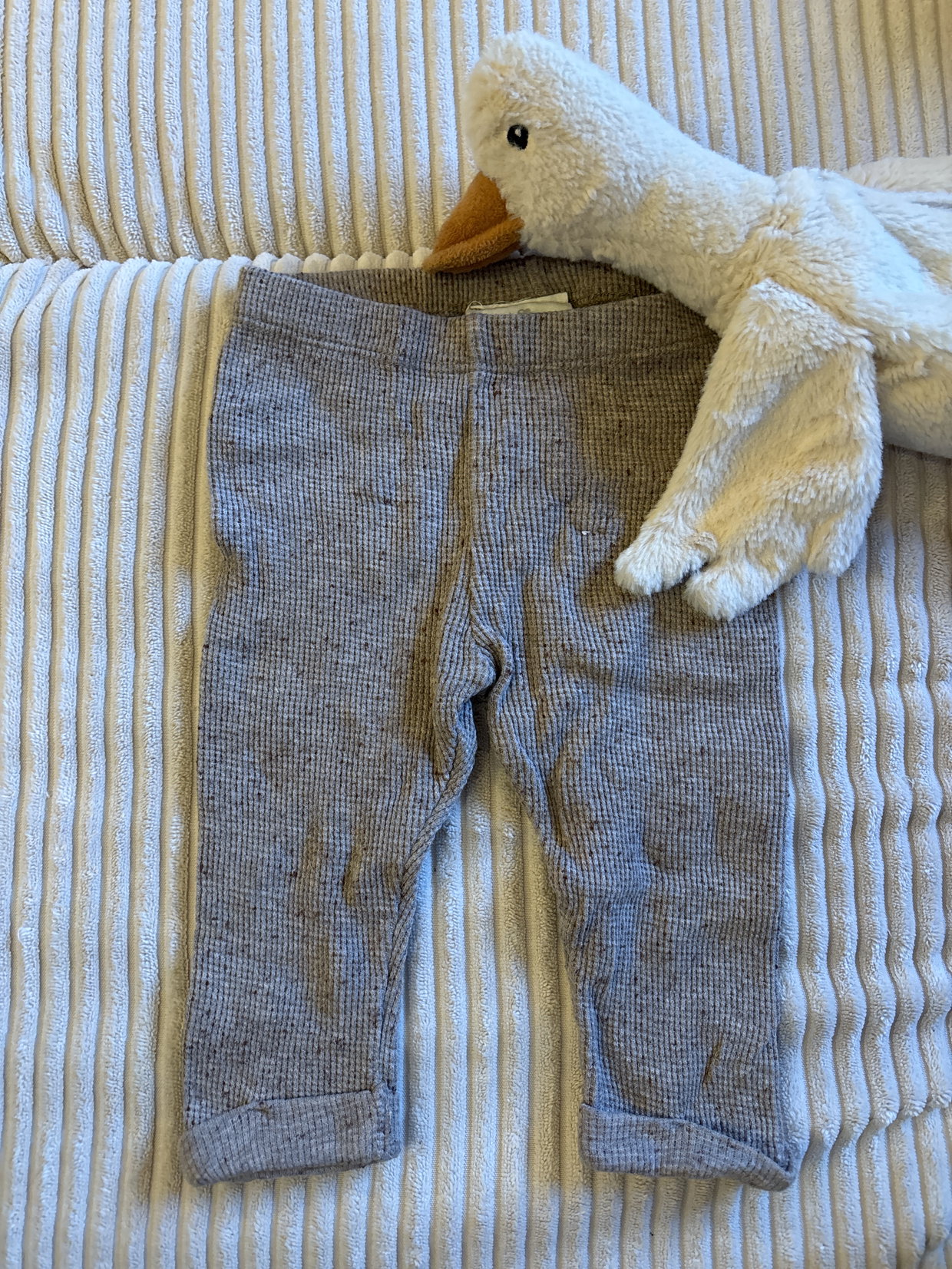 Leggings braun gerippt, Größe 68