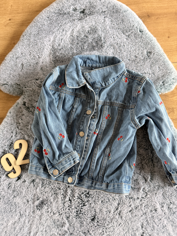 Jeansjacke - Kirschen-, Gr.92