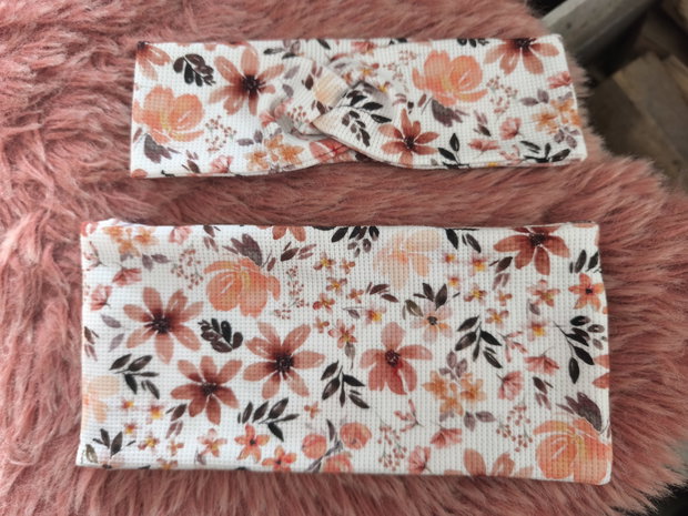 Set Stirnband und loop große Blumen 
