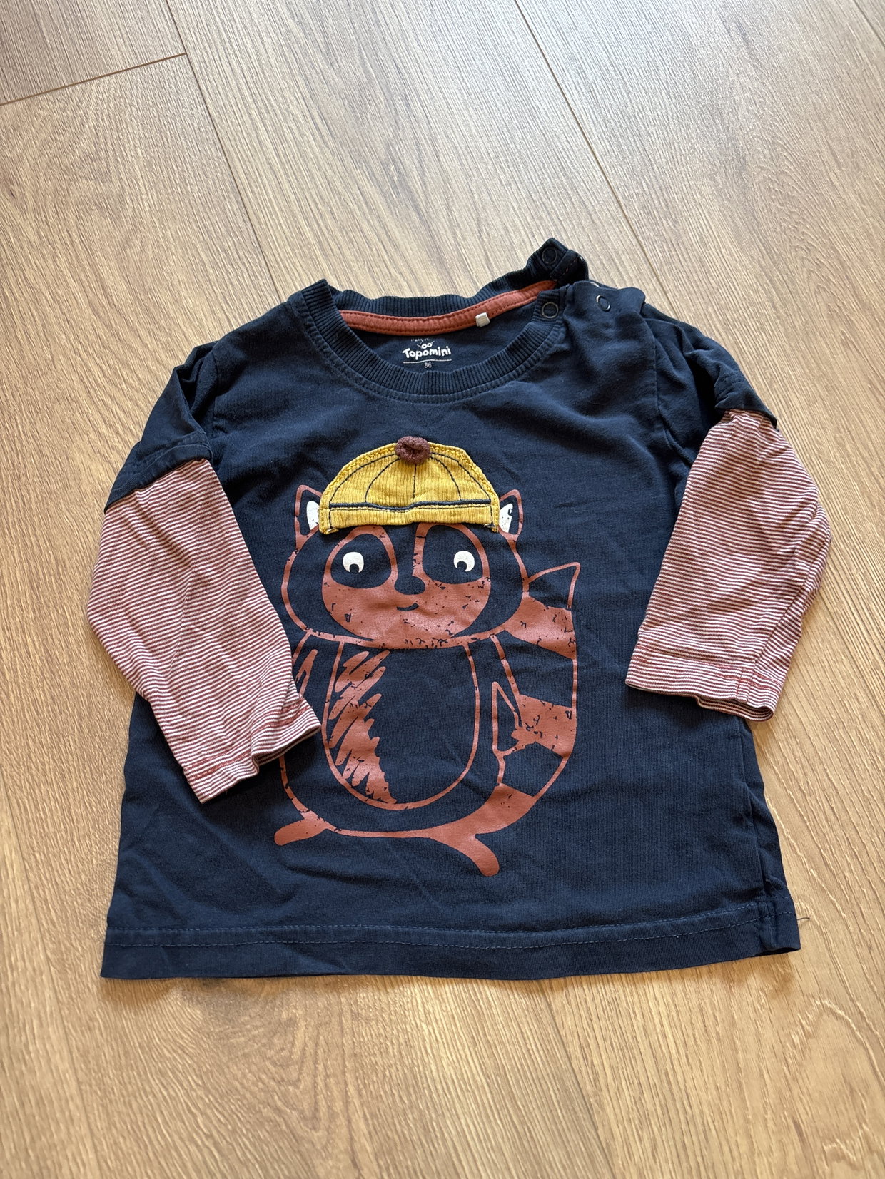 Langarmshirt Rot/Blau 