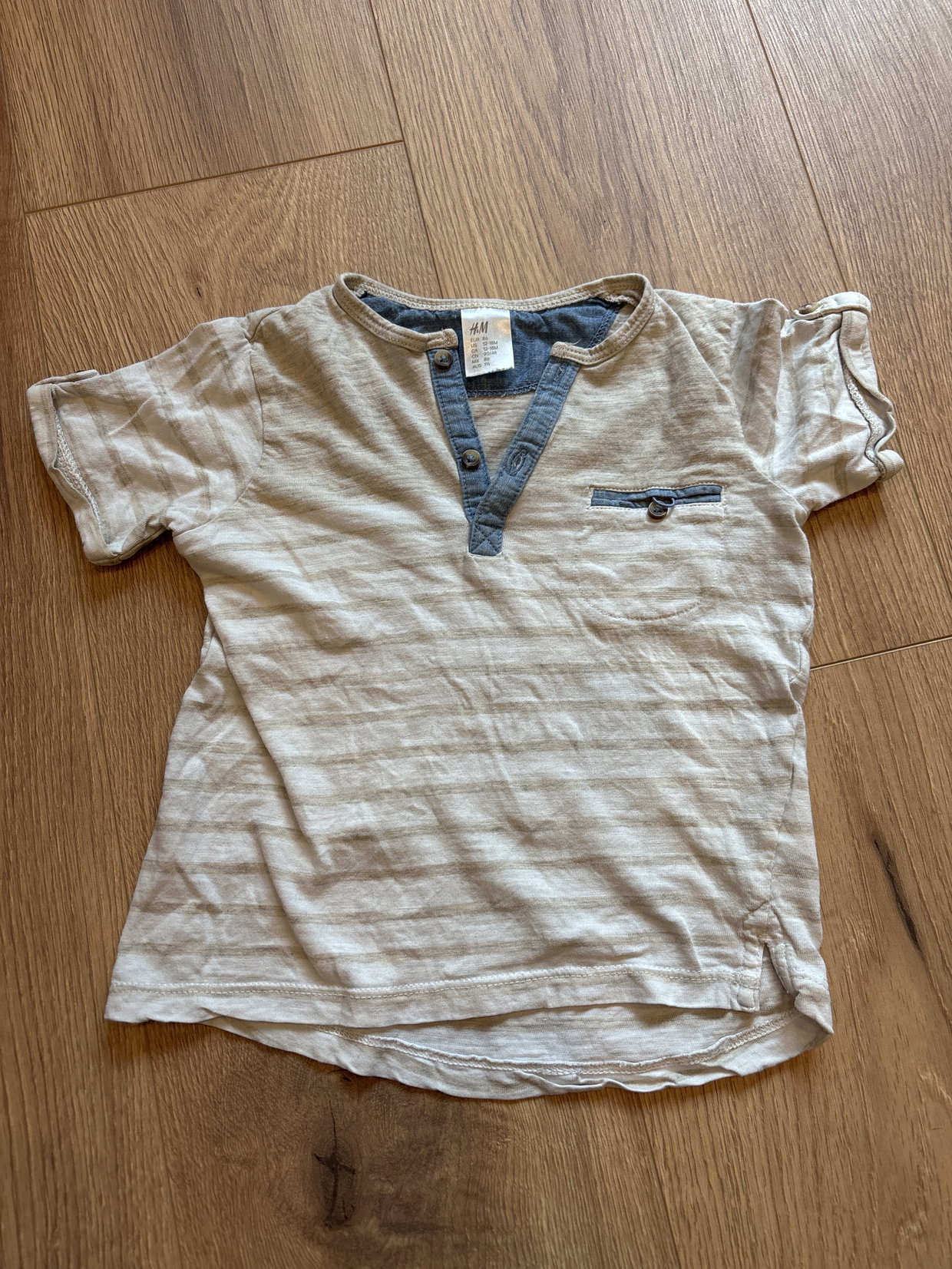 T-Shirt mit Streifen beige 