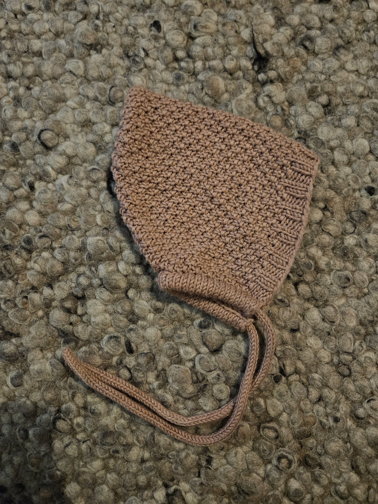 Strickmütze mauve Zipfel 62/68/74