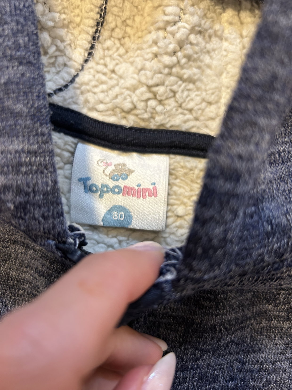 Jacke mit Teddyfell 80