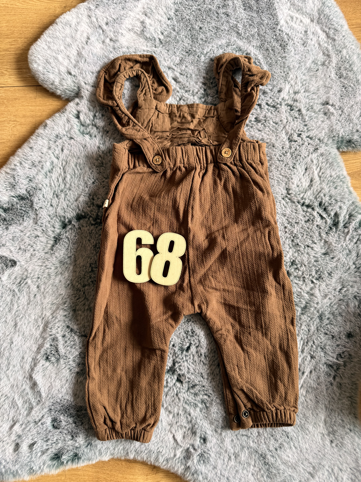 Stoff Latzhose Gr.68