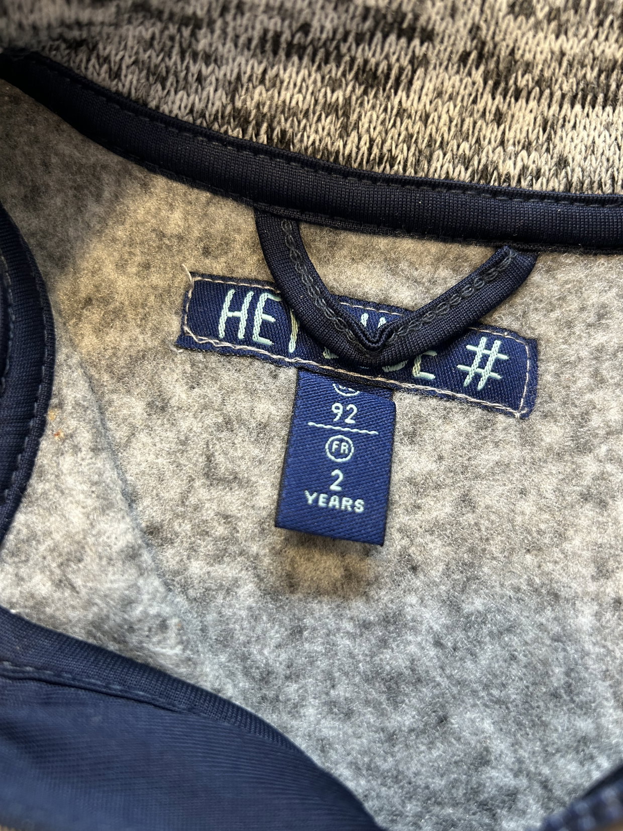 Fleecejacke grau meliert 