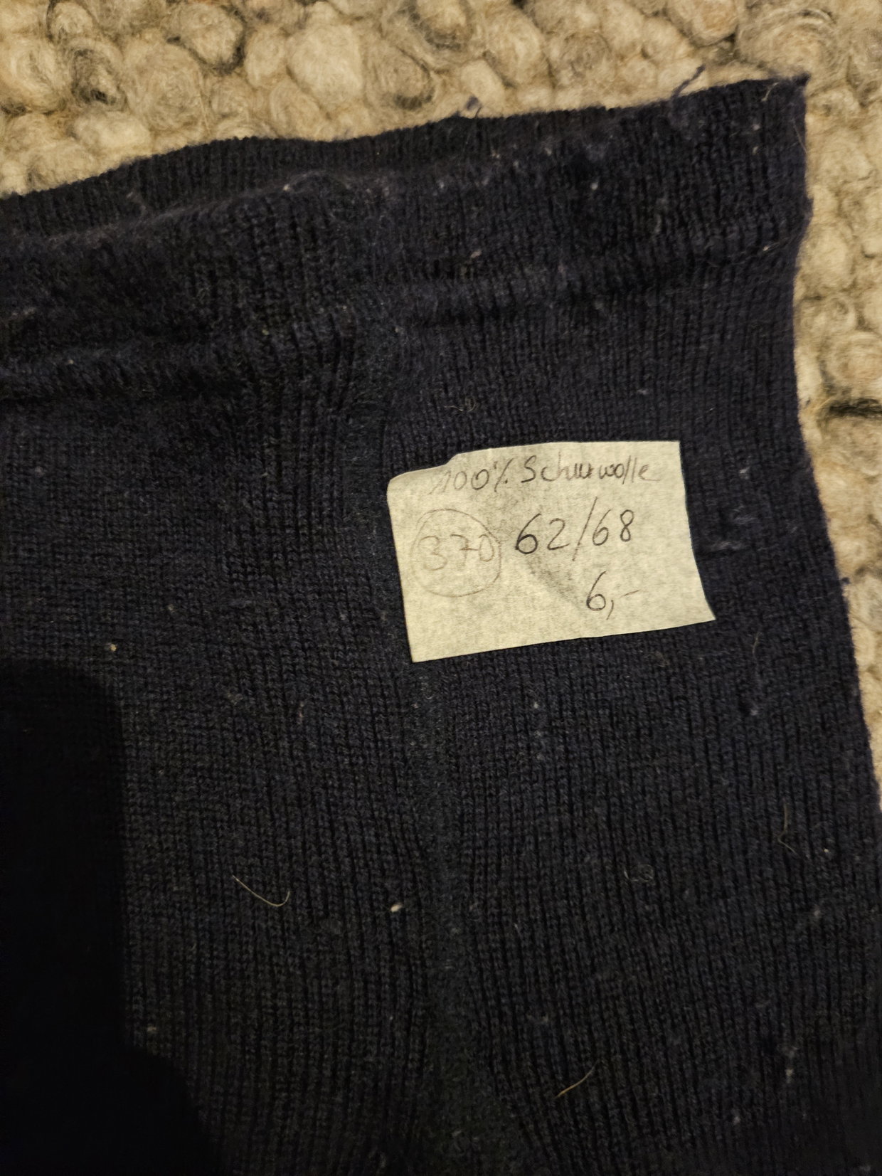 Schurwolle Strumpfhose  dunkelblau 62/68