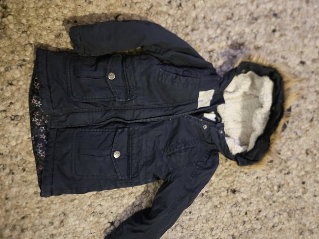 Winterjacke 98/104 dunkelblau 