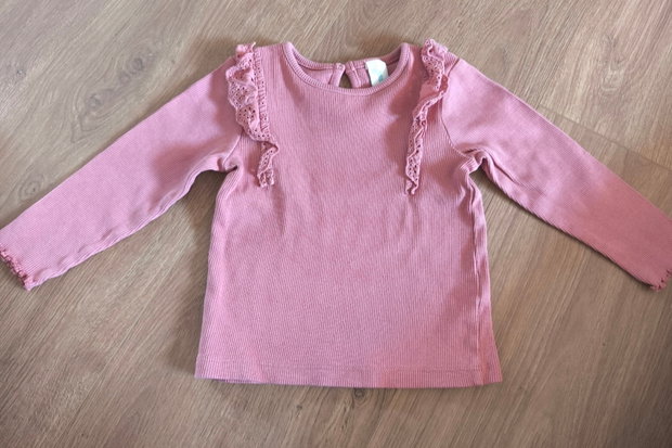 Langarm Shirt rosa 80