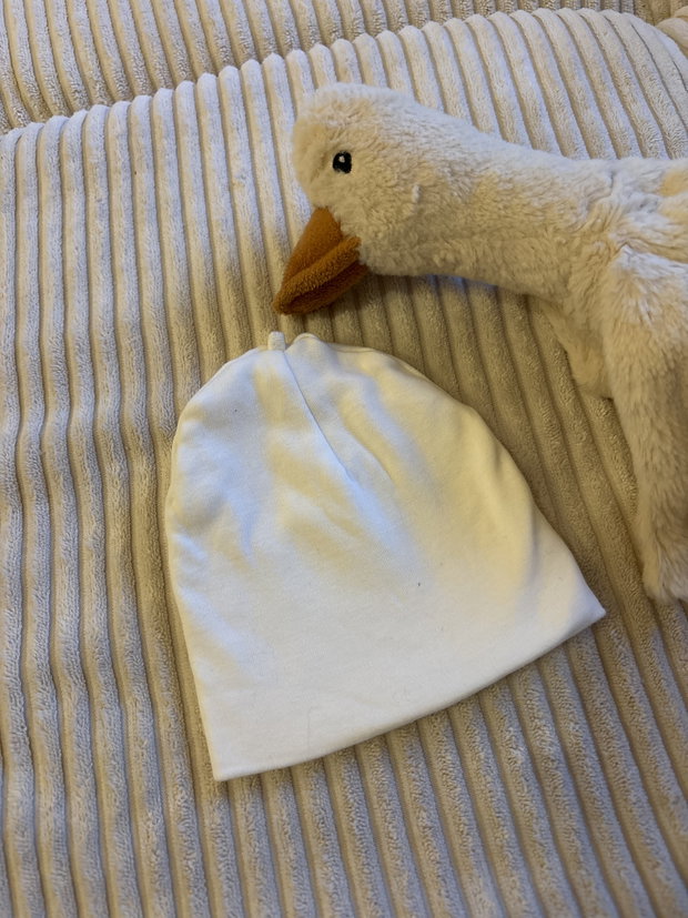 Newborn Mütze, Größe 50, weiß 