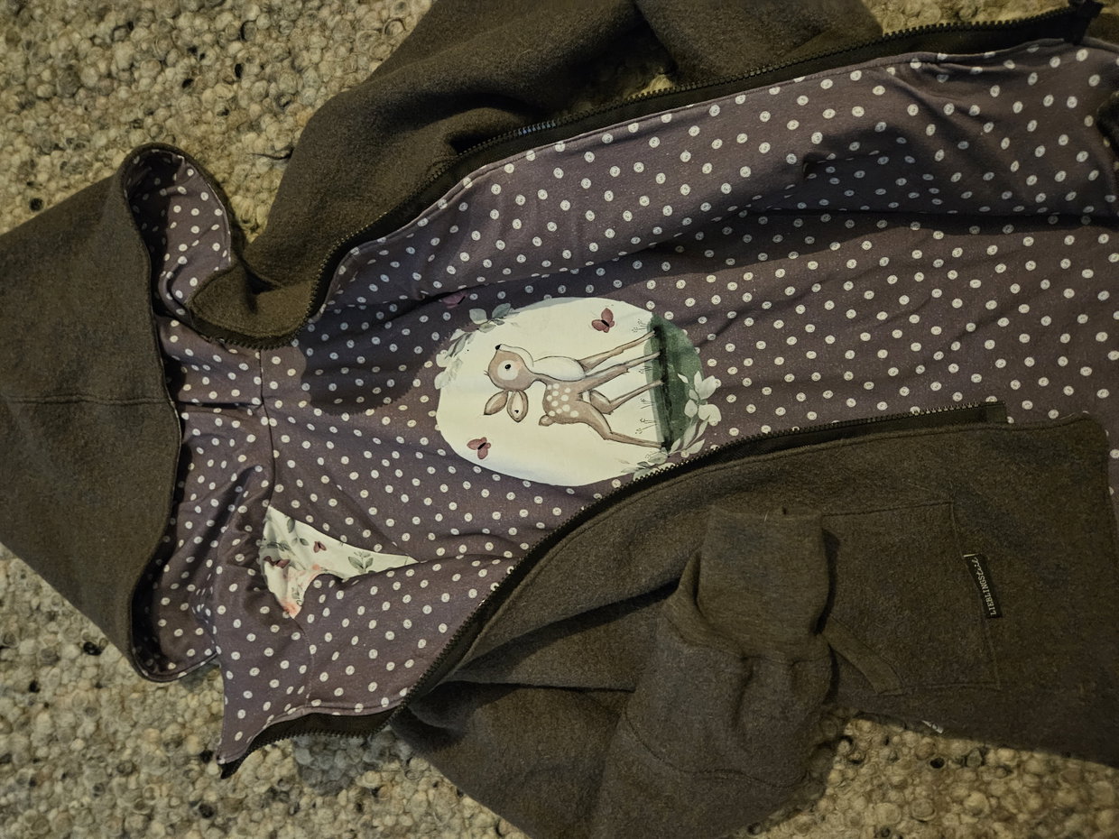 Walkjacke Handmade, Reh Bella, Gr. 140/1466