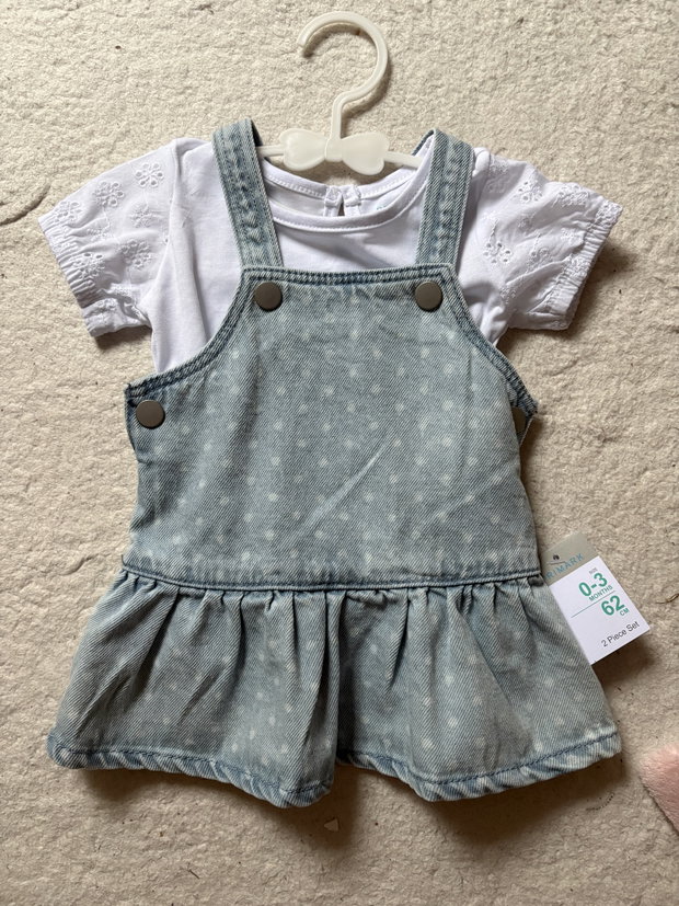JeansKleid Oberteil Set