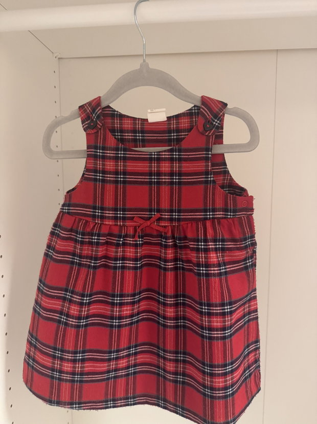 Rot Kariertes Kleid Gr. 80