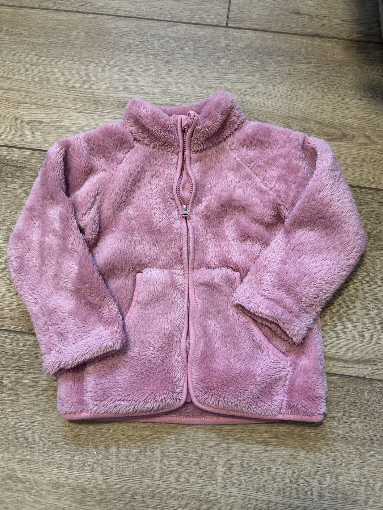 Teddyplüsch Jacke rosa 80