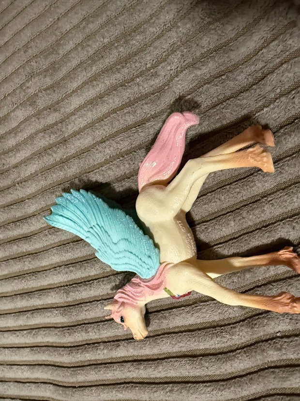 Schleich Pferd rosa blau 