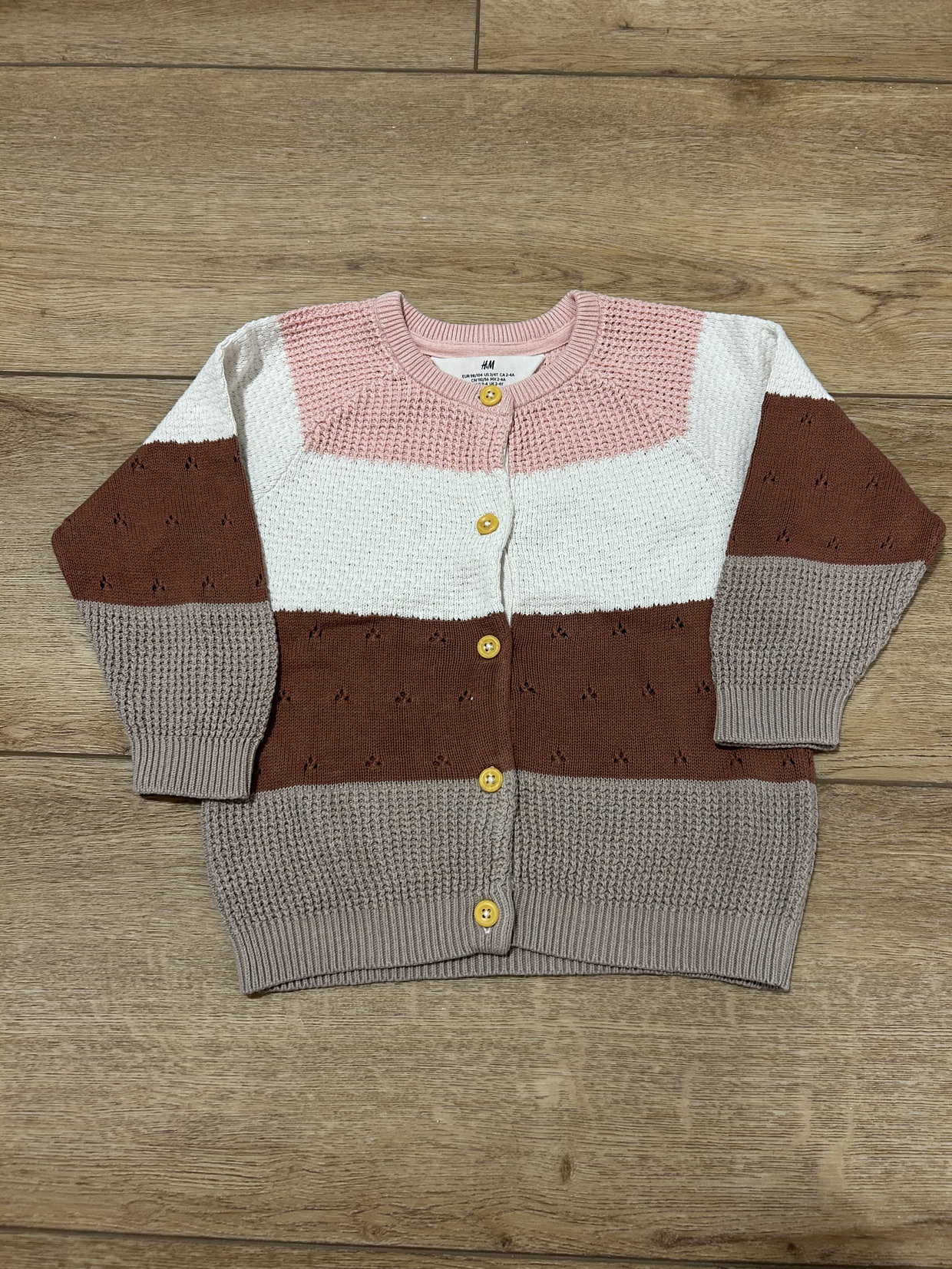 Strickjacke gestreift 98/104