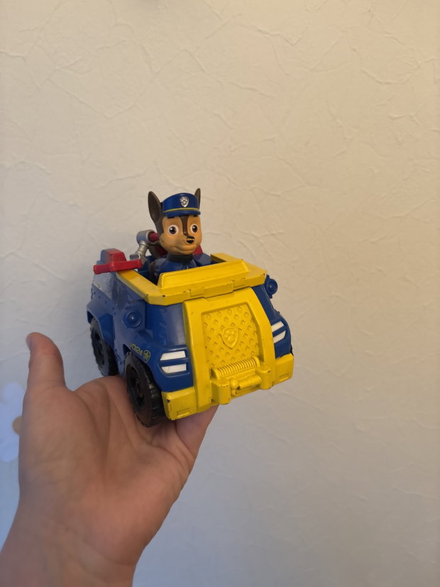 Paw Patrol blauer Hund mit Fahrzeug 