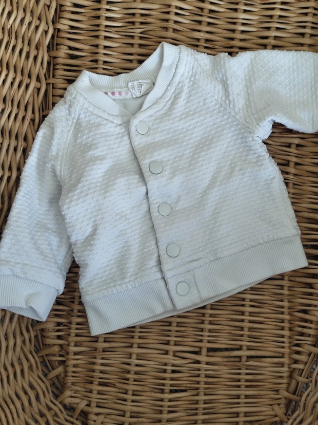 Dünne Sweatjacke weiß 56