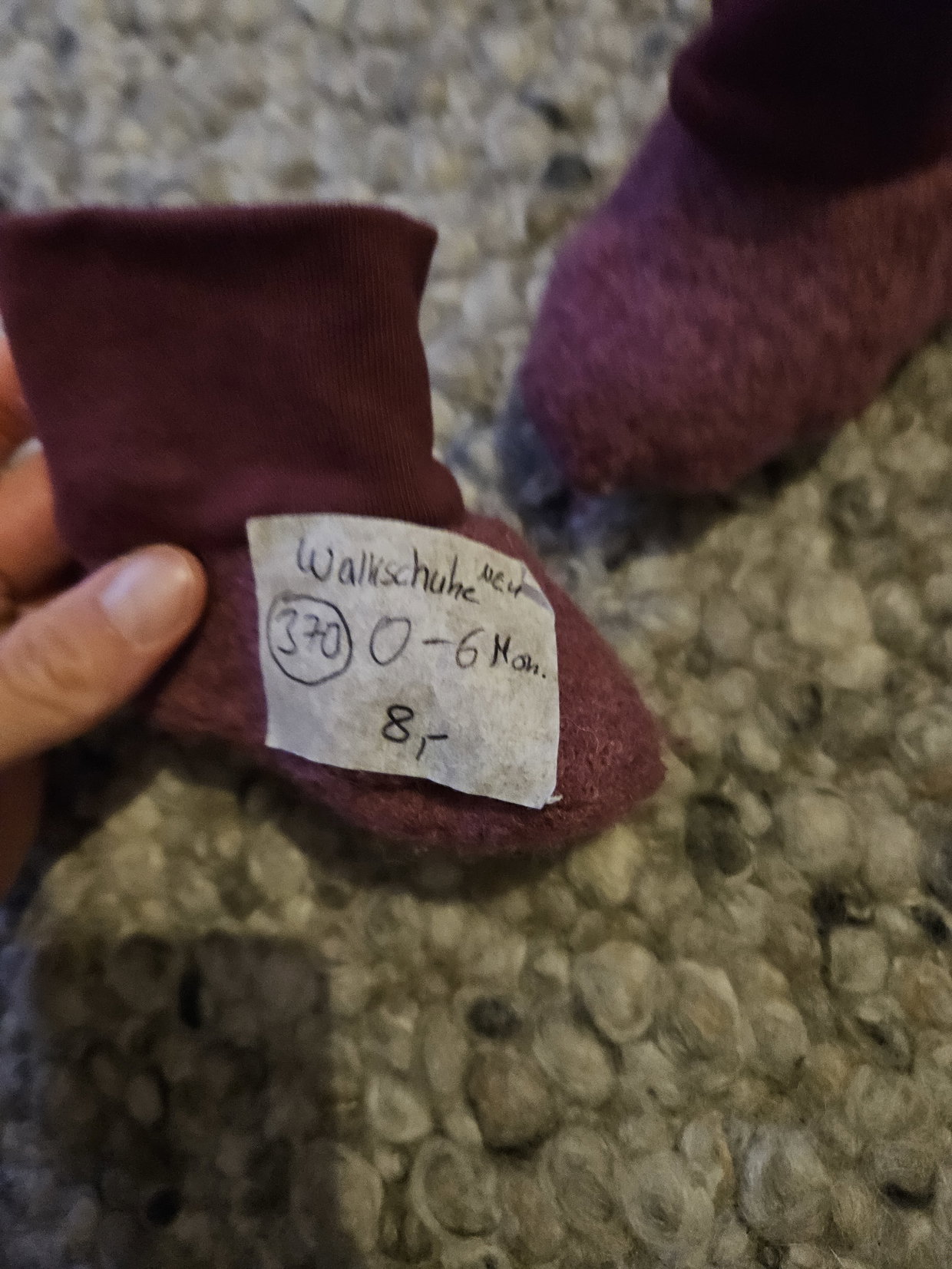 Walkschuhe 0-6 Monate hinten rosawebband. Neu