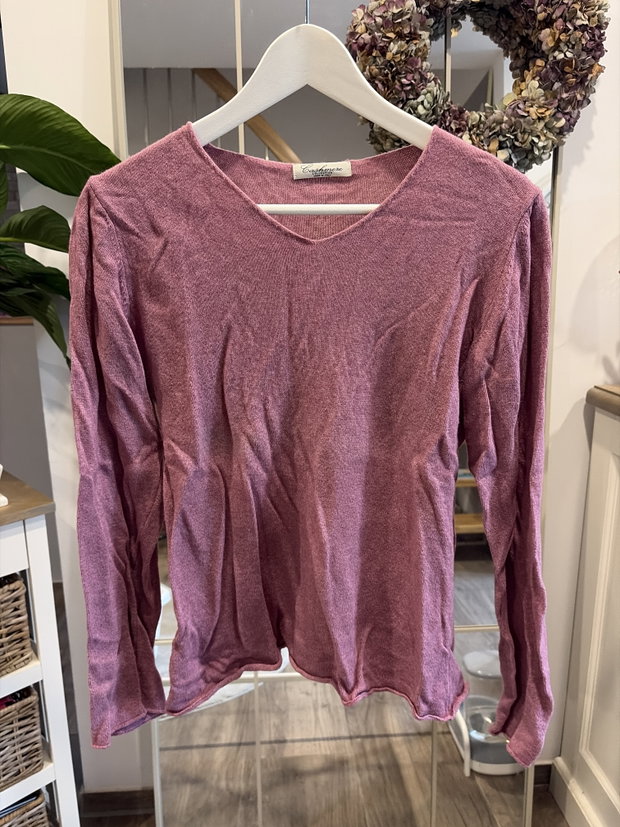Cashmere Langarmshirt 