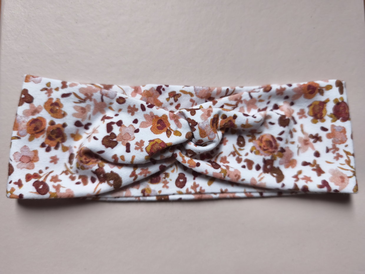 Stirnband braune Blumen 