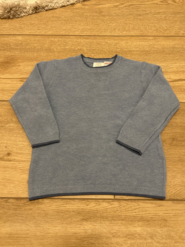 Zara Feinstruck Pullover blau 92
