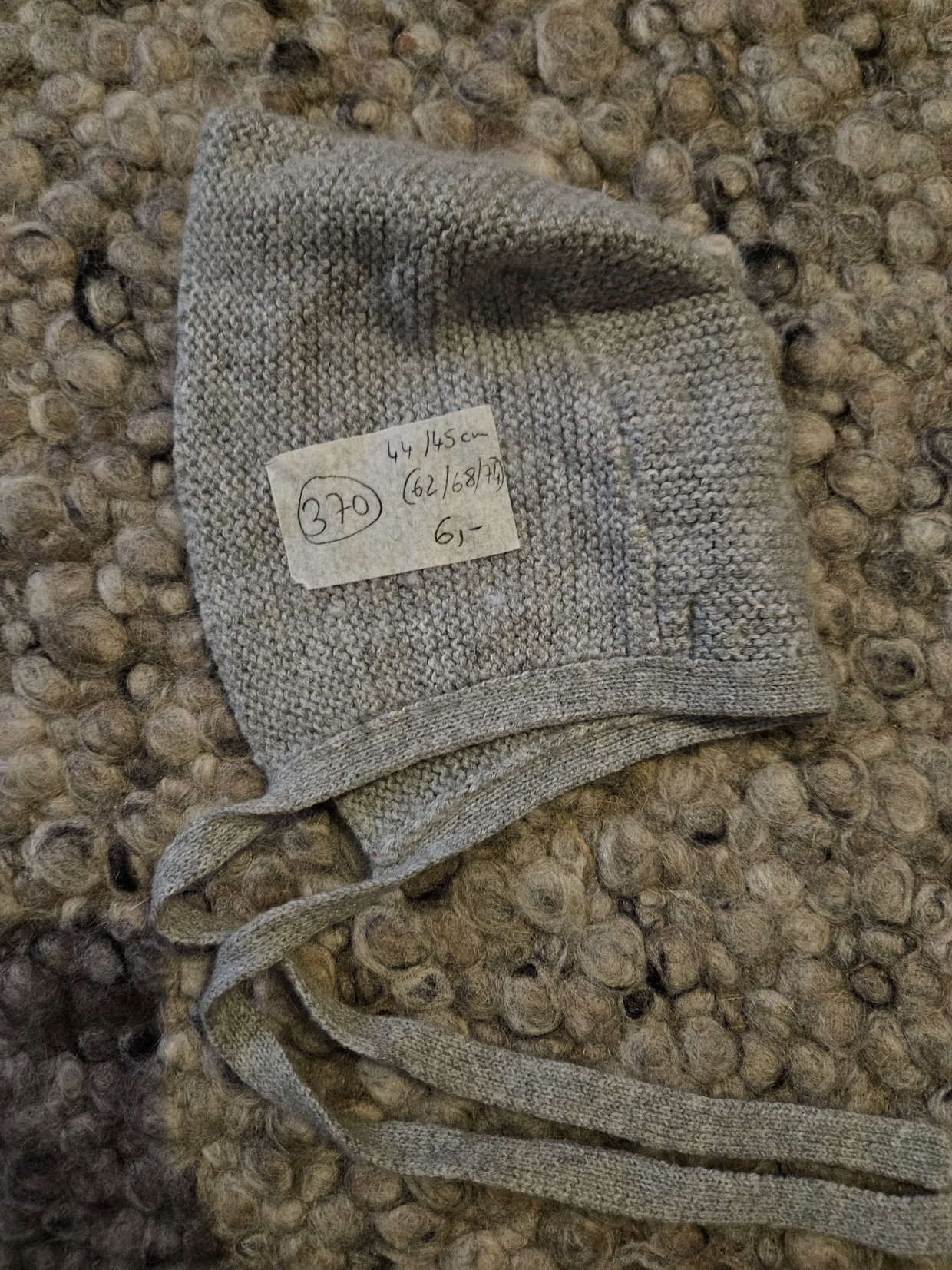 Strickmütze Zara grau 62/68/74