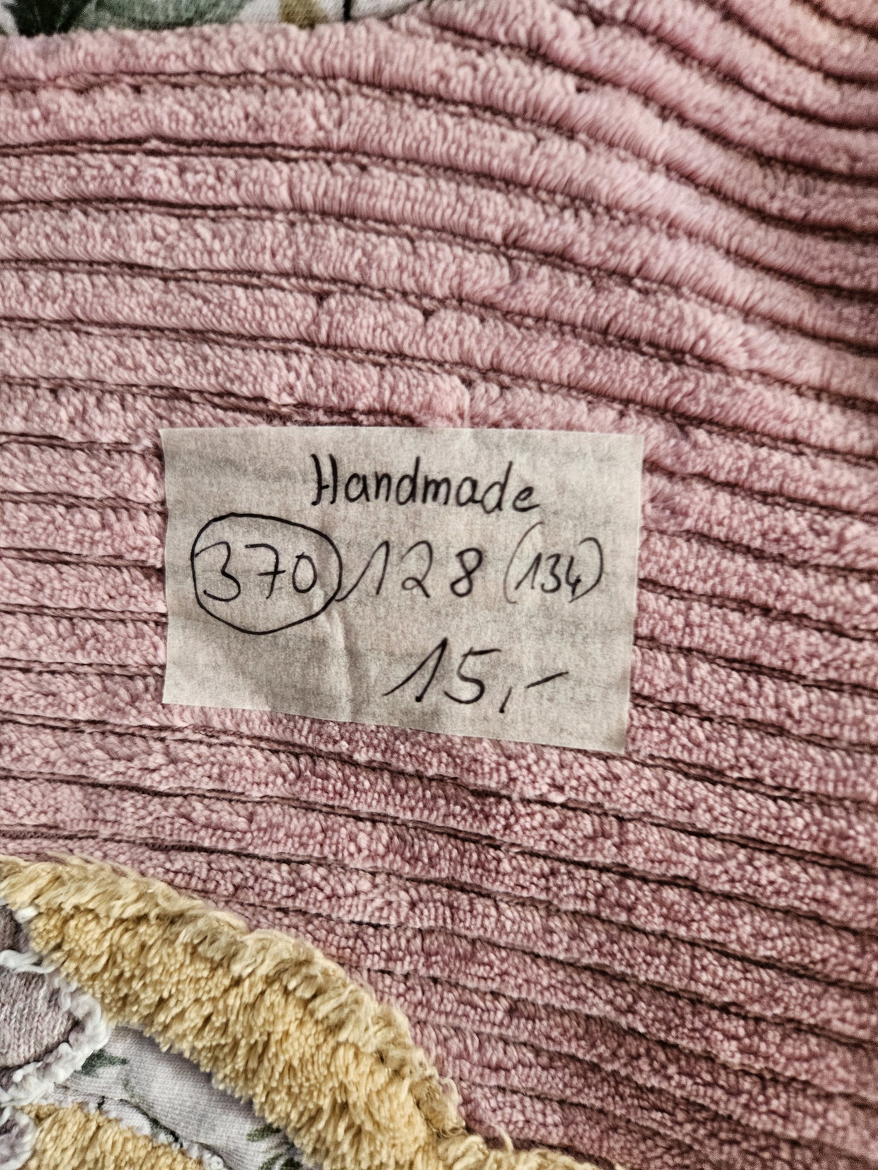 Handmade Langarmshirt mit Stickerei Bär 128/134