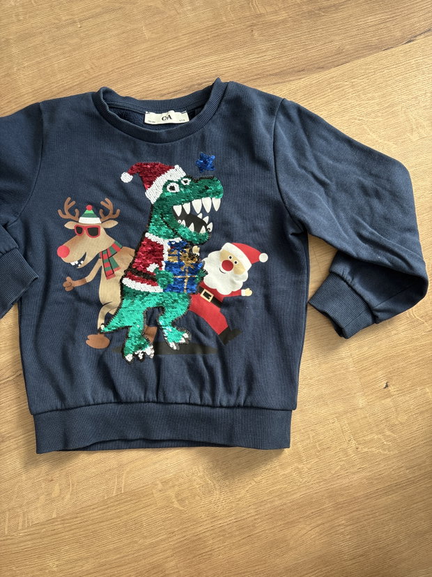 Pulli Pailletten Dino