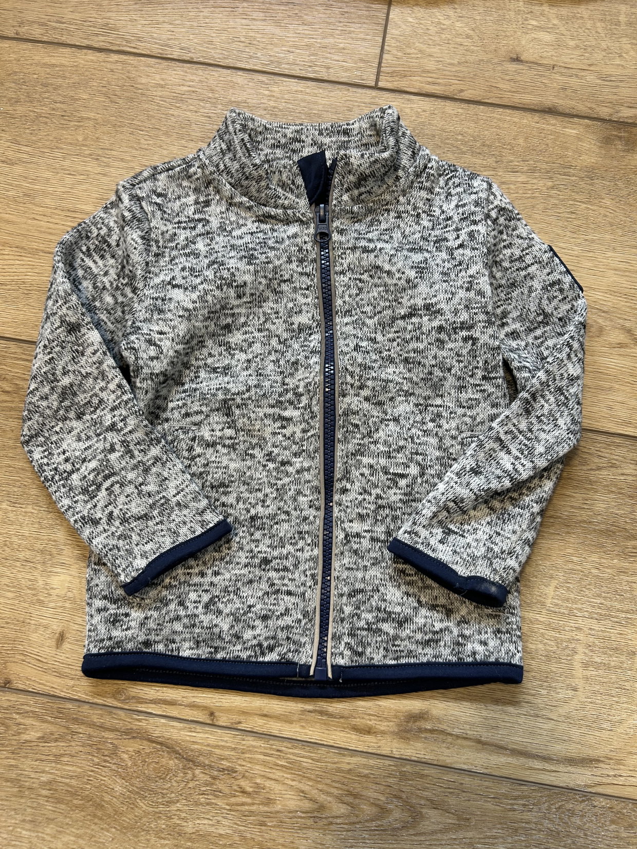 Fleecejacke grau meliert 