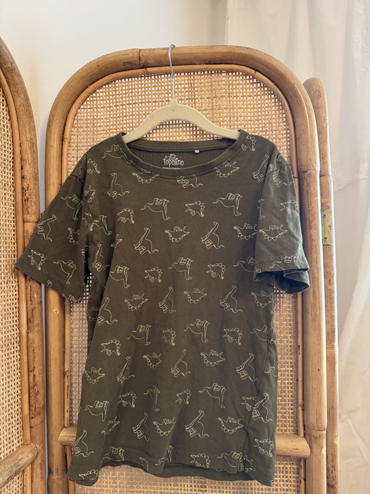 T Shirt grün mit Dinosaurier Gr. 128