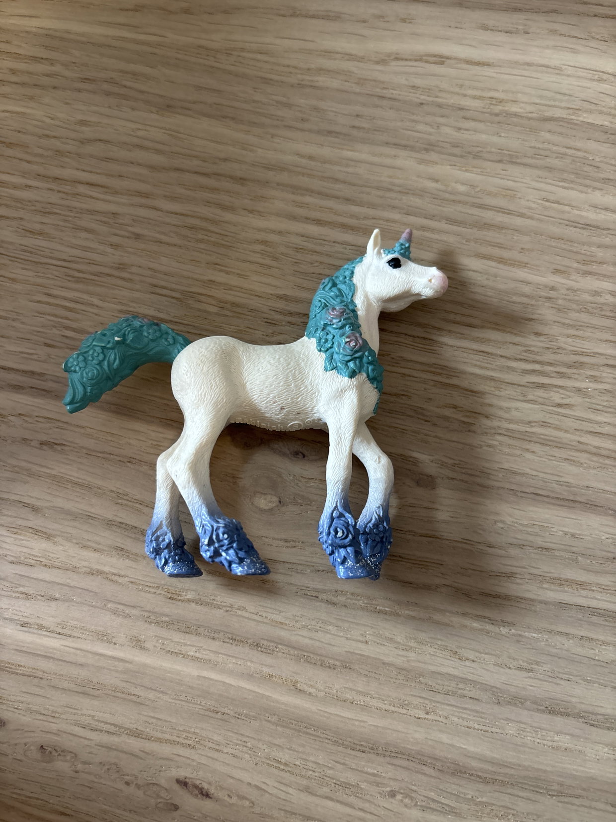 Schleich Pferd mini grün blau 